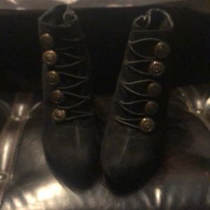 Guess Black Suede Ankle Boots